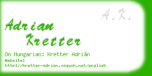 adrian kretter business card
